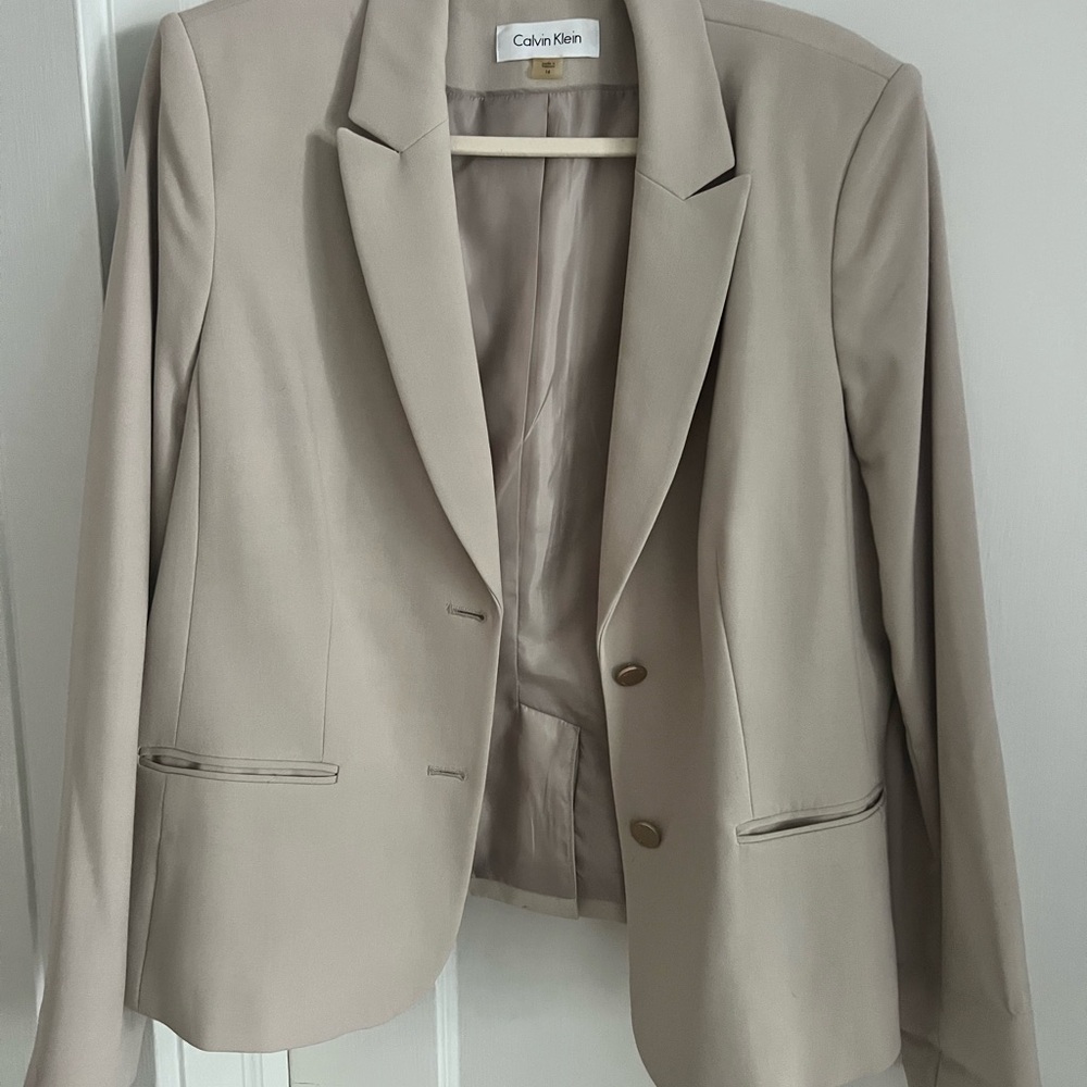 Calvin Klein Women's Beige Blazer
